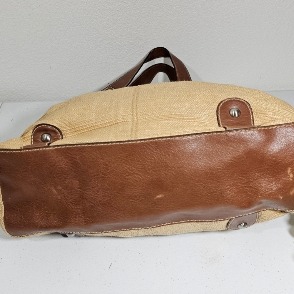 FOSSIL STRAW SATCHEL BAG - Picture 7 of 10